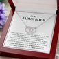 Funny Gift for Best Friend Pair Necklace, Sister Gift, To My Badass Bitch Gift, Funny Birthday Gift Idea