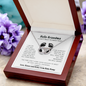 Hello Grandma Love Knot Necklace, Pregnancy Reveal Gift, Gift for Grandmother To Be