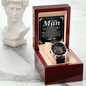 To My Man You Are The One I Want To Be With Men Openwork Promise Watch | Anniversary Gift for Him | Boyfriend Gift Ideas | Watch Gift for Boyfriend