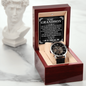To My Grandson Remember How Much You Are Loved Men Openwork Watch | Gift from Grandma | Gift from Grandpa | Appreciation Gift for Grandson | Birthday Gift, Graduation