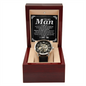 To My Man You Are The One I Want To Be With Men Openwork Promise Watch | Anniversary Gift for Him | Boyfriend Gift Ideas | Watch Gift for Boyfriend