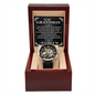 To My Grandson Remember How Much You Are Loved Men Openwork Watch | Gift from Grandma | Gift from Grandpa | Appreciation Gift for Grandson | Birthday Gift, Graduation