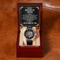 To My Bonus Son I Am So Proud Of You Men Openwork Watch | Gift from Mom | Gift from Dad | Appreciation Gift for Son | Birthday Gift, Graduation