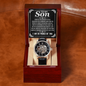 To My Son I Am So Proud Of You Men Openwork Watch | Gift from Mom | Gift from Dad | Appreciation Gift for Son | Birthday Gift, Graduation