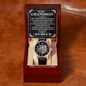 To My Grandson Remember How Much You Are Loved Men Openwork Watch | Gift from Grandma | Gift from Grandpa | Appreciation Gift for Grandson | Birthday Gift, Graduation