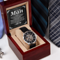 To My Man You Are The One I Want To Be With Men Openwork Promise Watch | Anniversary Gift for Him | Boyfriend Gift Ideas | Watch Gift for Boyfriend