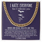 I Tolerate You Necklace, Valentine's Day Gift For Boyfriend,  Valentine's Gift For Him, To My Boyfriend Cuban Link Chain