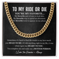 To My Ride Or Die Chain Necklace, Sentimental Gift for Boyfriend, Anniversary Gift for Husband, Boyfriend Birthday