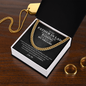 To My Father In Law Cuban Chain Link Gift | Father of the Bride Groom Gift | Gift For Husband's Dad | Thank You For Raising The Man Of My Dreams