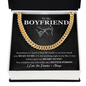 To My Boyfriend Pinky Swear Cuban Chain Link Necklace | Romantic Gift for Boyfriend, Appreciation Gift for Boyfriend, Gift for Boyfriend