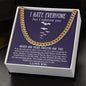 I Tolerate You Necklace, Valentine's Day Gift For Boyfriend,  Valentine's Gift For Him, To My Boyfriend Cuban Link Chain