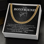 To My Boyfriend Pinky Swear Cuban Chain Link Necklace | Romantic Gift for Boyfriend, Appreciation Gift for Boyfriend, Gift for Boyfriend
