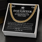 To Our Daughter Trendy Cuban Chain Link Necklace | Gift For Daughter From Mom & Dad, Daughter Birthday, Daughter Graduation