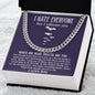 I Tolerate You Necklace, Valentine's Day Gift For Boyfriend,  Valentine's Gift For Him, To My Boyfriend Cuban Link Chain