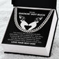 To My Smokin Hot Buck Cuban Chain Necklace for Him | Hunting Couple Jewelry Gift | Valentine's Gift for Outdoorsy Man, Soulmate, Boyfriend