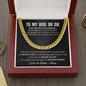 To My Ride Or Die Chain Necklace, Sentimental Gift for Boyfriend, Anniversary Gift for Husband, Boyfriend Birthday