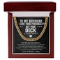 To My Boyfriend Funny Chain Necklace, Sarcastic Gift for Boyfriend, Funny Anniversary Gift for Boyfriend, Boyfriend Birthday