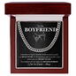 To My Boyfriend Pinky Swear Cuban Chain Link Necklace | Romantic Gift for Boyfriend, Appreciation Gift for Boyfriend, Gift for Boyfriend