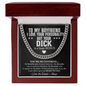 To My Boyfriend Funny Chain Necklace, Sarcastic Gift for Boyfriend, Funny Anniversary Gift for Boyfriend, Boyfriend Birthday