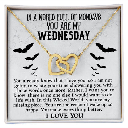 You Are My Wednesday Heart Necklace, Valentine's Day Gift For Girlfriend, Valentine's Gift For Wife, Gift For Soulmate