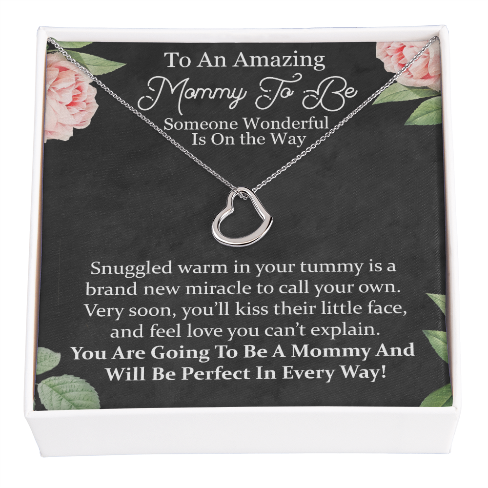 Someone Wonderful Is On The Way New Heart Necklace | First Time Mom | Pregnancy Gift | Gift for New Mom | Mom To Be Necklace