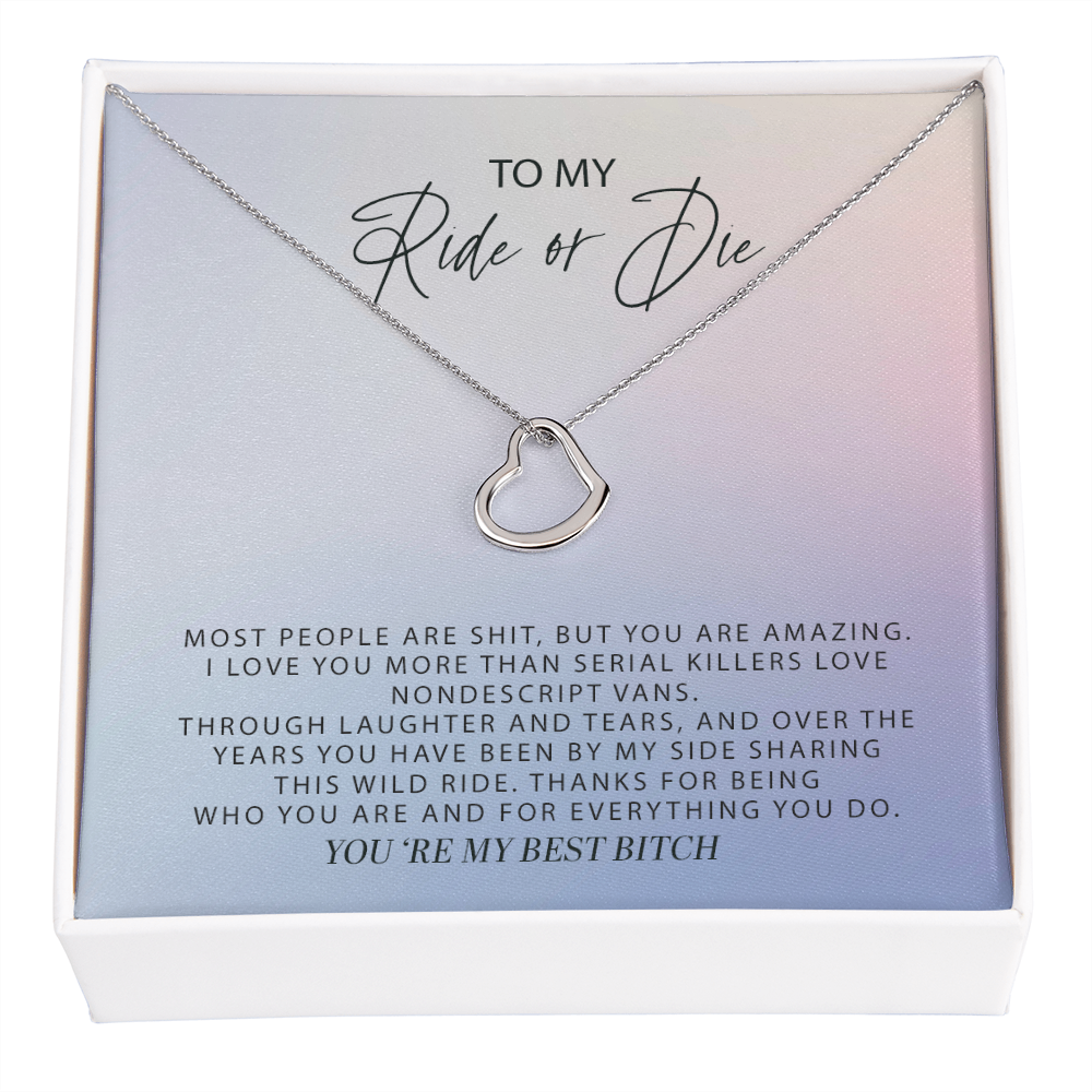 You're My Best Bitch Best Friend Heart Necklace |  Best Friend Birthday Gift | Unbiological Sister Birthday Gifts | Best Friends Forever | Best Friend Necklace