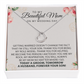 To My Beautiful Mom On My Wedding Day Heart Necklace | Gift for Groom Mom |  Wedding Gift For Mom | Mother of the Groom Wedding Gift | Sentimental Necklace Gift For Mother