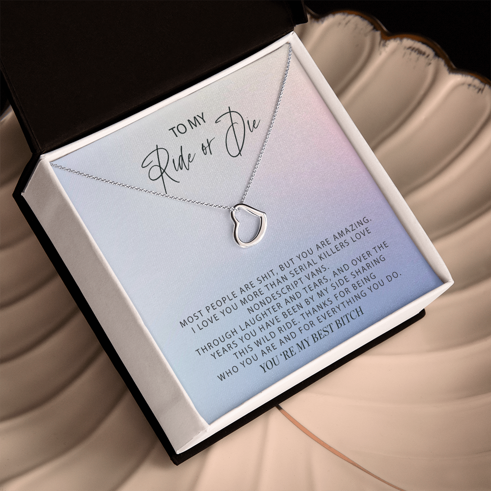 You're My Best Bitch Best Friend Heart Necklace |  Best Friend Birthday Gift | Unbiological Sister Birthday Gifts | Best Friends Forever | Best Friend Necklace