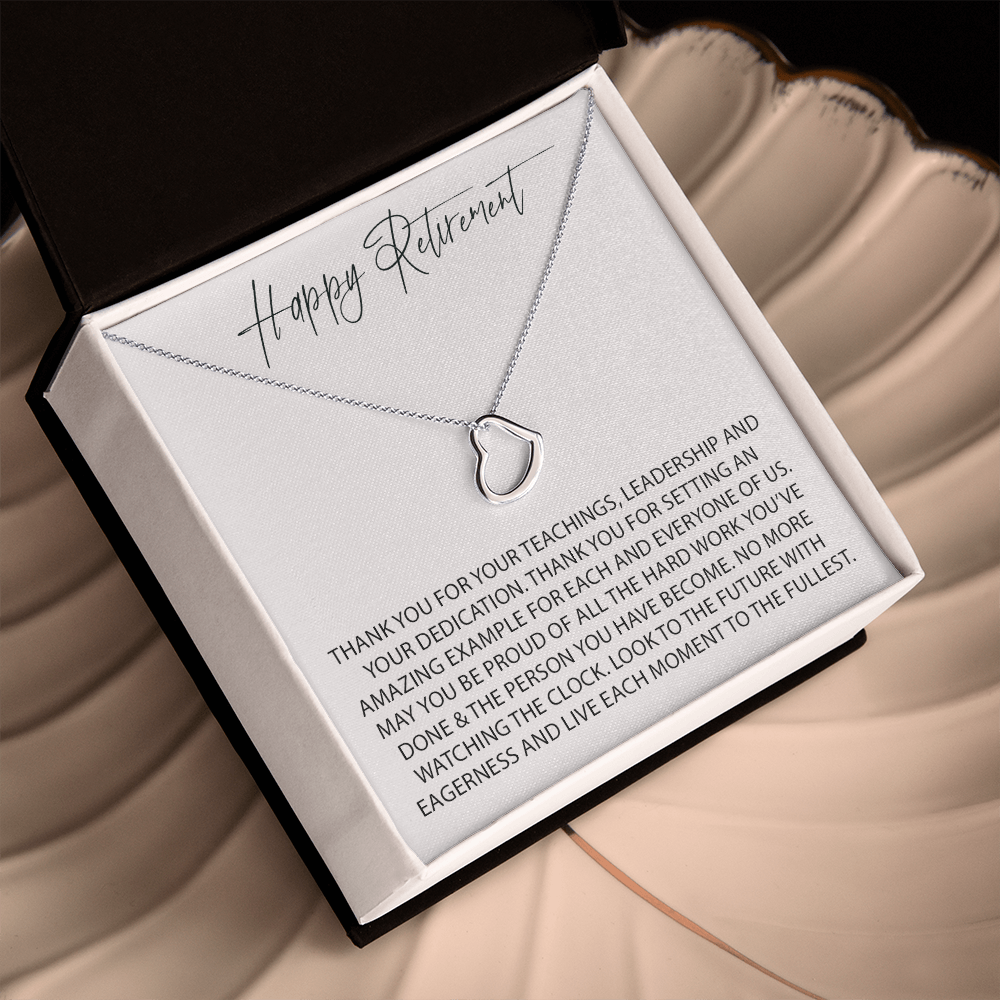 No More Watching The Clock New Heart Necklace | Retirement Necklace for Women |  Colleagues | Leave Job | Jewelry from Coworkers