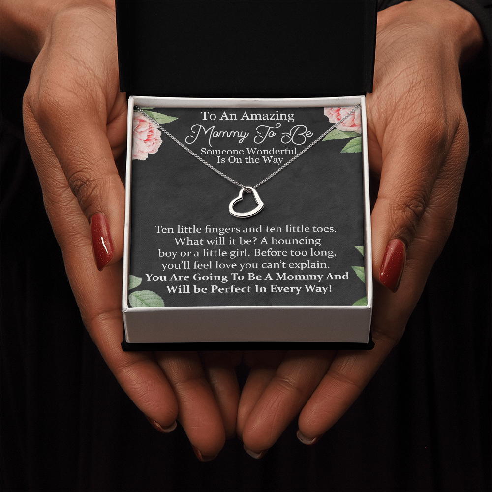 You'll Be A Perfect Mommy New Heart Necklace | Gift for Best Friend | New Mom Gift | Gift for Best Friend | Pregnancy Gift from Husband