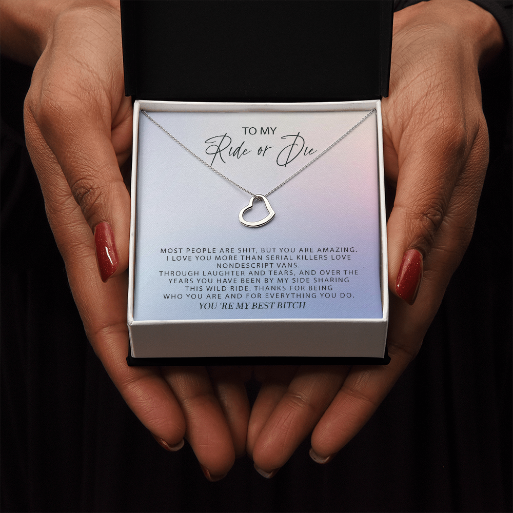 You're My Best Bitch Best Friend Heart Necklace |  Best Friend Birthday Gift | Unbiological Sister Birthday Gifts | Best Friends Forever | Best Friend Necklace