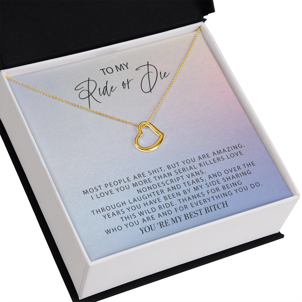 You're My Best Bitch Best Friend Heart Necklace |  Best Friend Birthday Gift | Unbiological Sister Birthday Gifts | Best Friends Forever | Best Friend Necklace