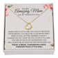 To My Amazing Mom On My Wedding Day Heart Necklace | Gift for Bride Mom |  Wedding Gift For Mom | Mother of the Bride Wedding Gift | Sentimental Necklace Gift For Mother