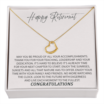 Live Your Life To The Fullest New Heart Necklace | Retirement Necklace for Women |  Colleagues | Leave Job | Jewelry from Coworkers