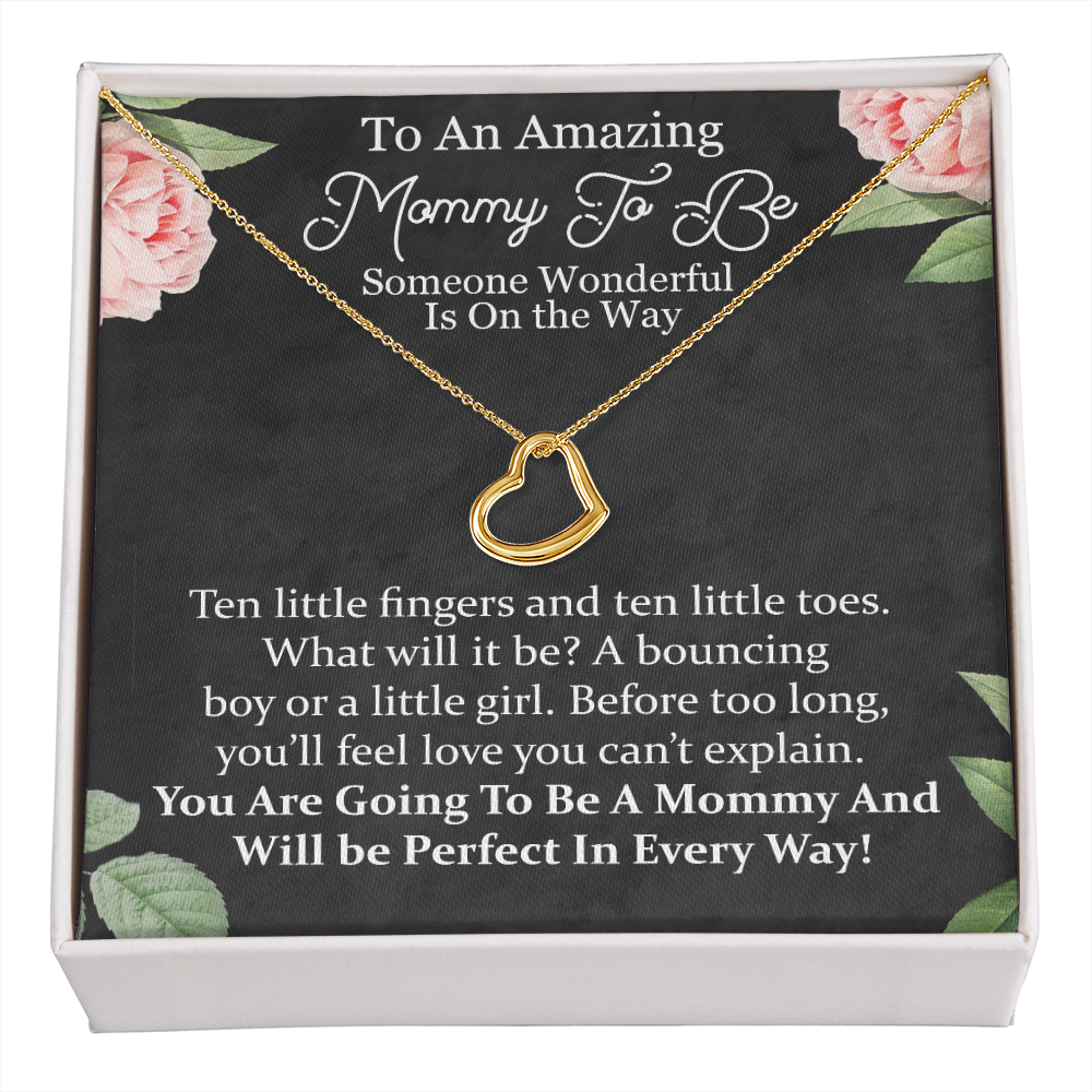 You'll Be A Perfect Mommy New Heart Necklace | Gift for Best Friend | New Mom Gift | Gift for Best Friend | Pregnancy Gift from Husband