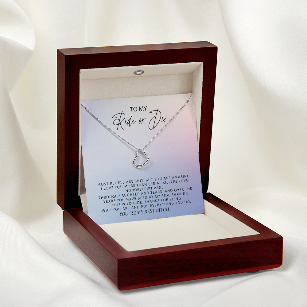 You're My Best Bitch Best Friend Heart Necklace |  Best Friend Birthday Gift | Unbiological Sister Birthday Gifts | Best Friends Forever | Best Friend Necklace