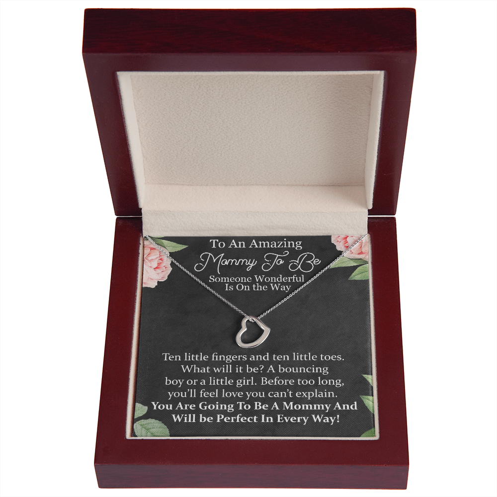 You'll Be A Perfect Mommy New Heart Necklace | Gift for Best Friend | New Mom Gift | Gift for Best Friend | Pregnancy Gift from Husband