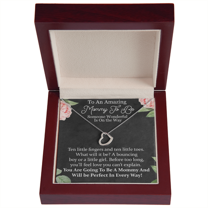 You'll Be A Perfect Mommy New Heart Necklace | Gift for Best Friend | New Mom Gift | Gift for Best Friend | Pregnancy Gift from Husband