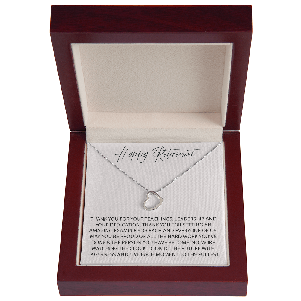 No More Watching The Clock New Heart Necklace | Retirement Necklace for Women |  Colleagues | Leave Job | Jewelry from Coworkers