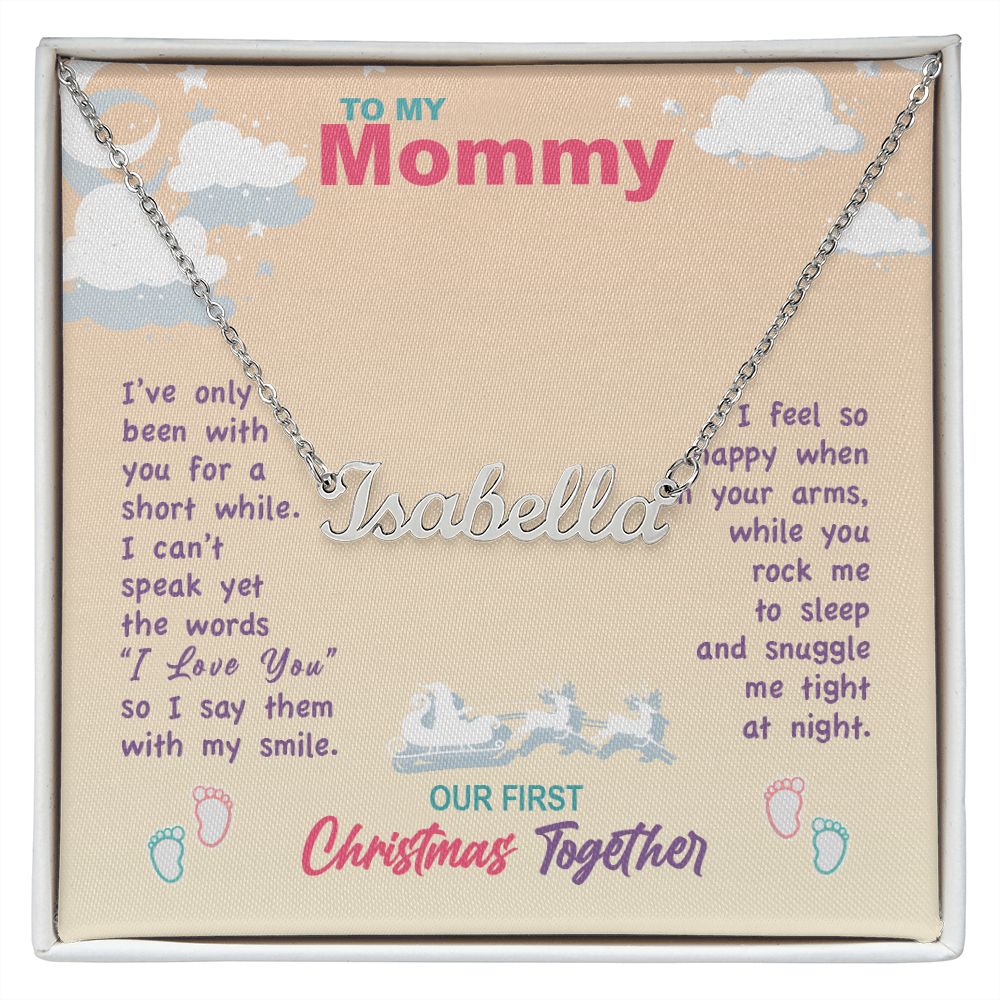 Personalized Name Necklace Our First Christmas Together | Christmas Gift For New Mom | Kids Name Necklace| Happy First Christmas Together