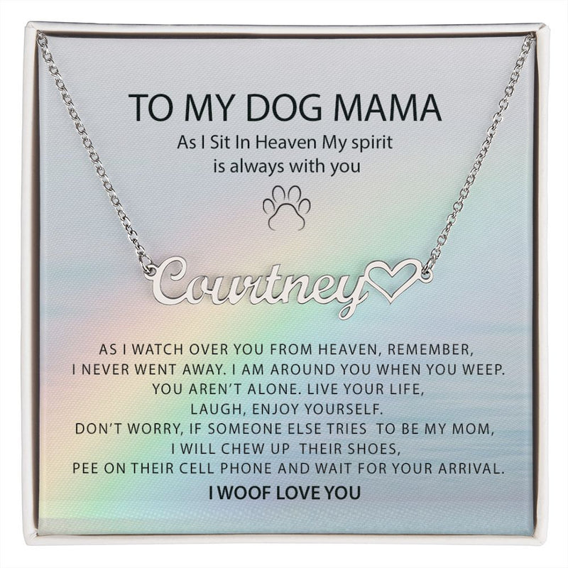 Custom Pet Name Necklace, Custom Dog Memorial Necklace With Name, Rainbow Bridge Dog Name Necklace,  Gifts for Dog Lovers