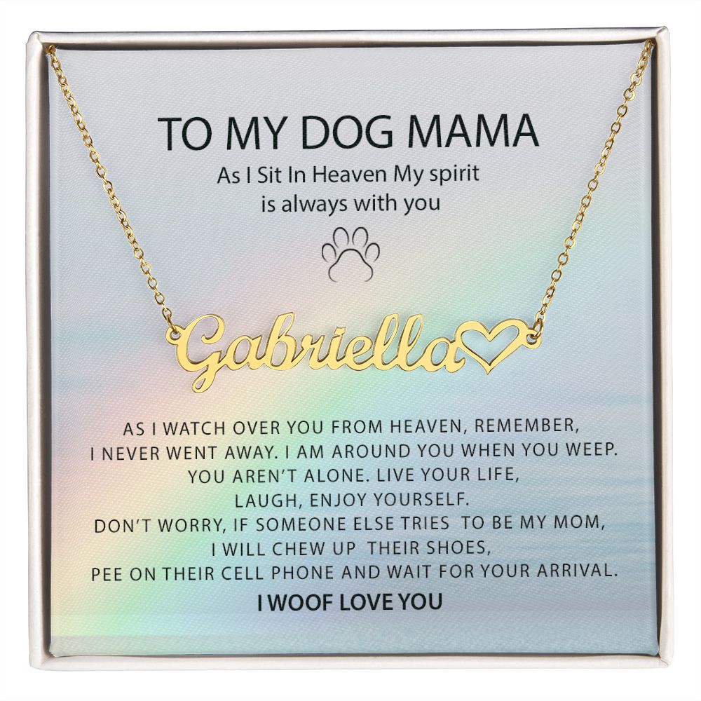 Custom Pet Name Necklace, Custom Dog Memorial Necklace With Name, Rainbow Bridge Dog Name Necklace,  Gifts for Dog Lovers