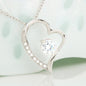 To My Amazing Daughter Never Forget How Much I love You Heart Necklace