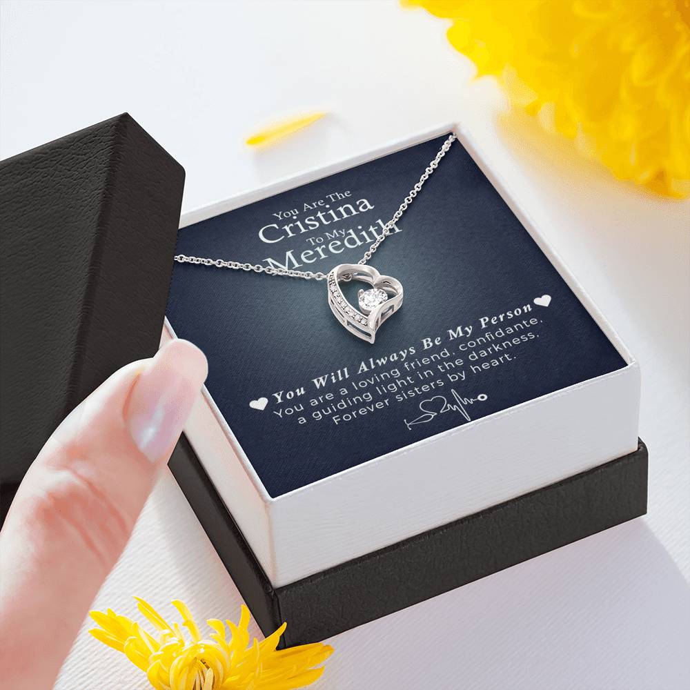 Cristina to my Meredith, Greys Anatomy Necklace, Soul Sister Gift, Best Friend Necklace, Friendship Gift