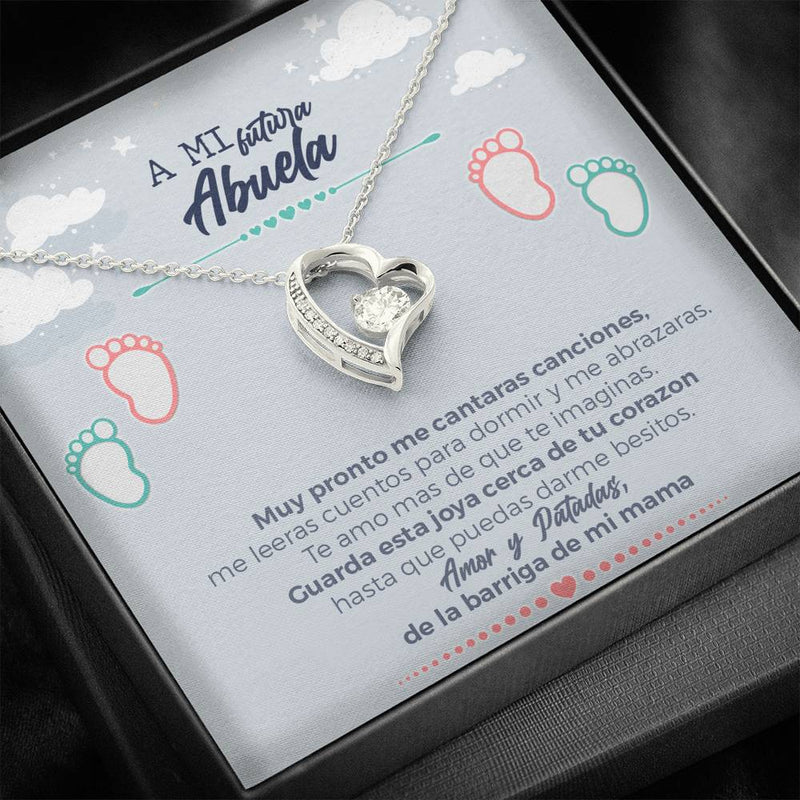A Mi Futura Abuela Zirconia Heart Pendant