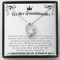 For Our Granddaughter, We Are Proud Of You Graduation Love Necklace | Graduation Gift From Grandma, Grandpa, Grandparents