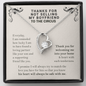 Thank You For Not Selling My Boyfriend To The Circus Forever Love Necklace |  Boyfriend's Mom Gift from Girlfriend | Mother's Day, Christmas, & Birthday Gift