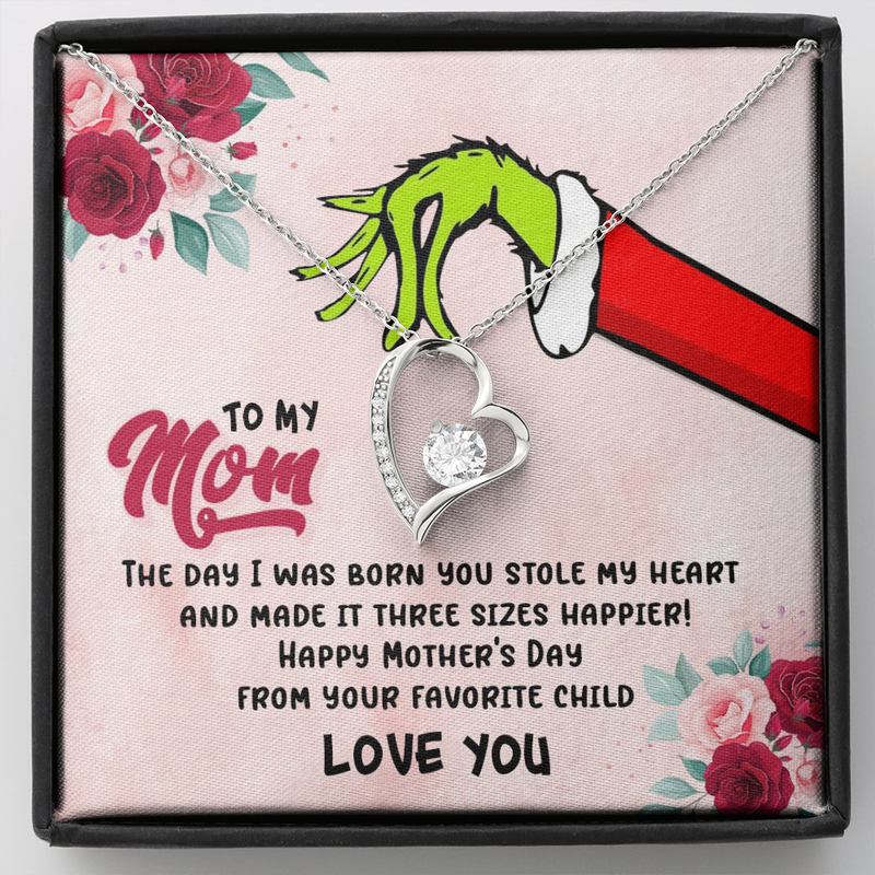 To My Mom Funny Mother's Day Forever Love Necklace | Gift to Mom from Daughter / Son | Mother's Day Gift Set to Mother