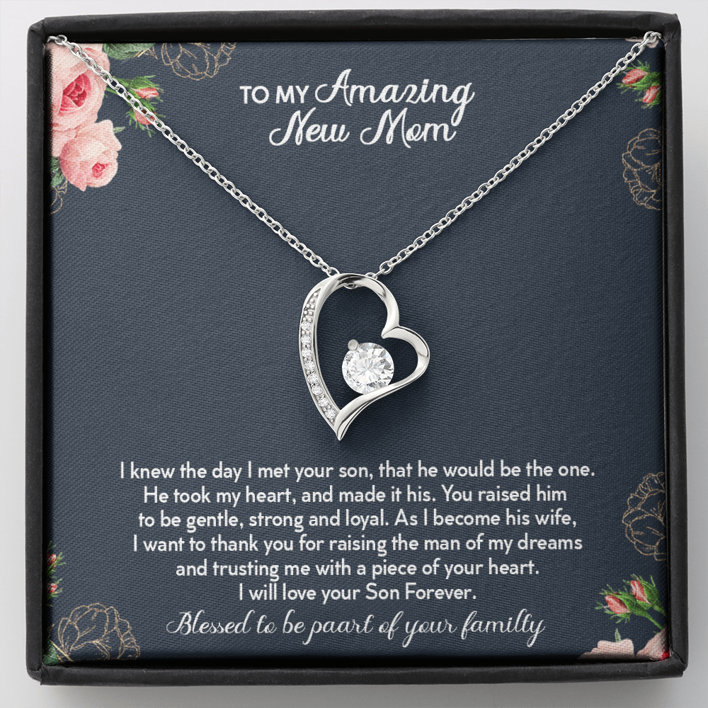 To My Amazing New Mom Forever Love Necklace | Daughter-in-Law Gift for Mother-in-Law | Gift to Mother-in-Law