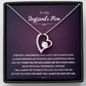 To My Boyfriend's Mom His Heart Will Always Be Safe With Me Forever Love Necklace |  Boyfriend's Mom Gift from Girlfriend | Mother's Day, Christmas, & Birthday Gift